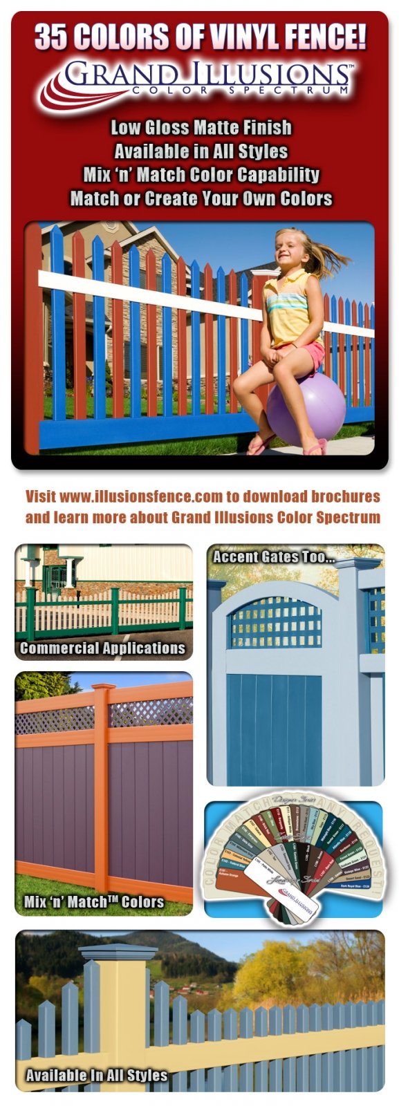 Grand Illusions Color Vinyl Fence