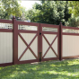 V3215SQ-6 Vinyl Tongue and Groove Privacy Fence with Square Lattice