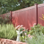 V300-6 Color Vinyl Tongue and Groove Privacy Fence shown in Bordeaux (E119)