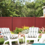 V300-6 Color Vinyl Tongue and Groove Privacy Fence shown in Bordeaux (E119)