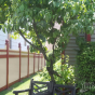 V3706-6 Privacy Fence with Stepped Classic Victorian topper.