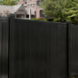V300-6 Color Vinyl Tongue and Groove Privacy Fence shown in Black (L105)