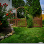 brown-pvc-vinyl-picket-illusions-fence-and-arbor