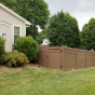 V3700-6 T&G Vinyl Privacy fence with Straight Victorian Picket Top