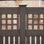 V5215-6 Semi-Privacy Fence with Old English Lattice shown in Black (L105)