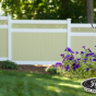V3215DS-6 T&G PVC Fence in Patio White (L101) and Evergreen (E106)