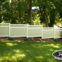 V3215DS-6 T&G PVC Fence in Patio White (L101) and Evergreen (E106)
