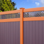 V3215DS-6 Color Vinyl T&G Privacy Fence with Small Diagonal Lattice