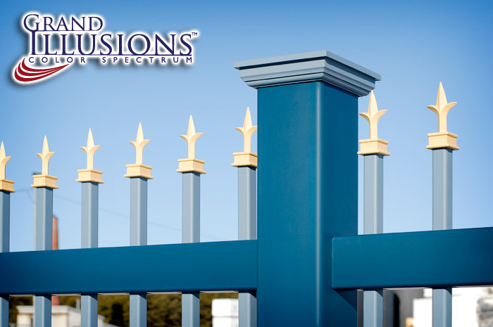 V0101-4 Grand Illusions Vinyl Ornamental Fence with 1" x 1" Pickets