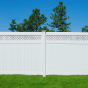 V3215DS-6 6' HIGH ILLUSIONS VINYL PRIVACY FENCE WITH SMALL LATTICE TOP