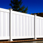 V300-6 Tongue & Groove PVC Privacy Fence with alternating boards in White and Grayre