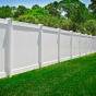 V300-6 6\' HIGH ILLUSIONS VINYL PRIVACY FENCE IN WHITE (AVAIL. IN 3\' - 10\')