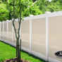 V300-6 T&G Vinyl Privacy Fence in White (C101) and Beige (C102)