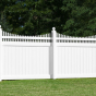 V3707-6 Vinyl Privacy Fence with Scalloped Victorian Top