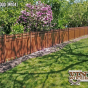 V3700-6W104 T&G Vinyl Privacy Fence with Straight Top Classic Victorian Picket Topper.
