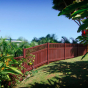 V5701-5 Semi Privacy Vinyl WoodBond fence in Mahogany (W101)
