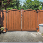 rosewood PVC vinyl double drive gates from illusions fence