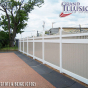 V3707-6 T&G Privacy Fence with Scalloped Victorian Topper in White (C101) and (C102)