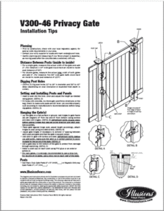 Specs Instructions Illusions Fence