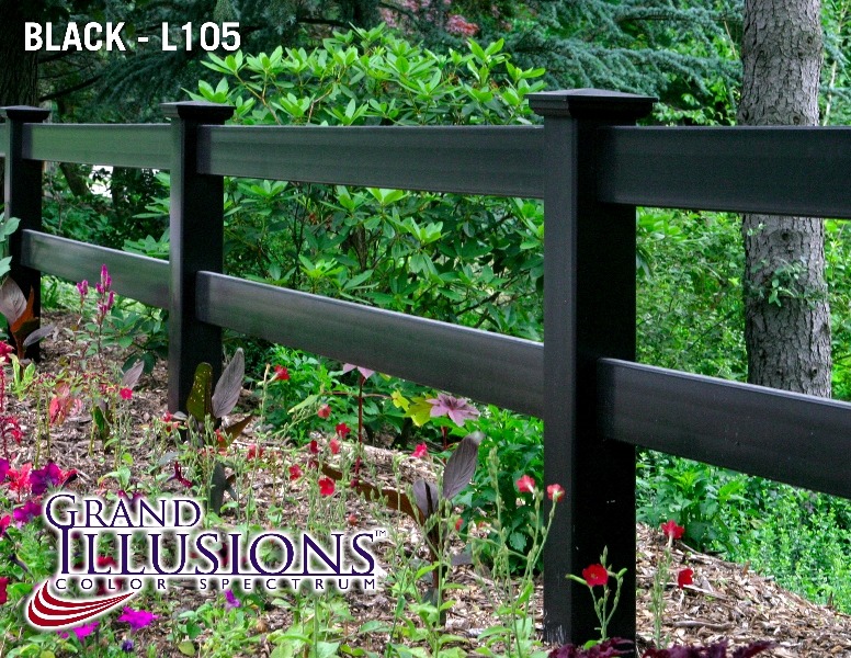 Where can I find black vinyl or pvc post and rail fence ...