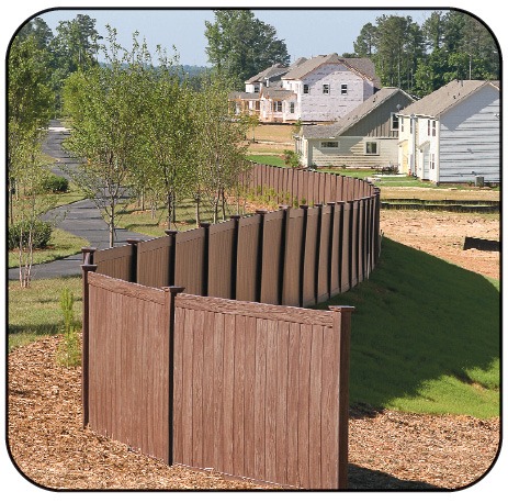 Grand Illusions Walnut Vinyl Fence 8