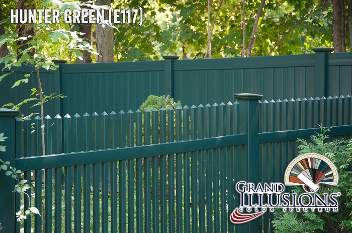green pvc fence