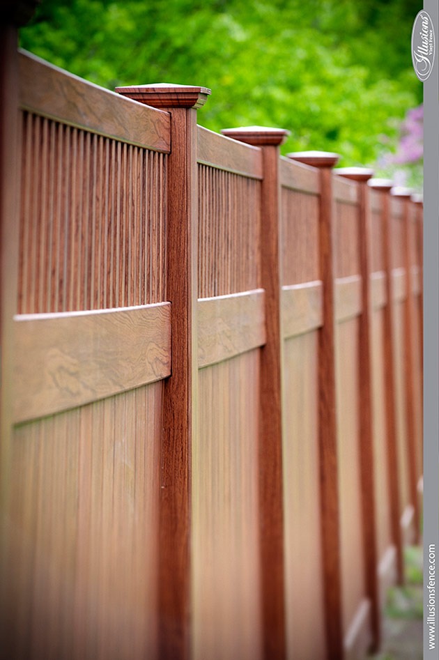 wood grain vinyl pvc privacy fence
