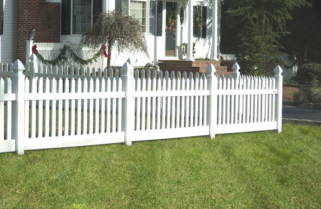 illusions pvc vinyl white picket fence sections panels