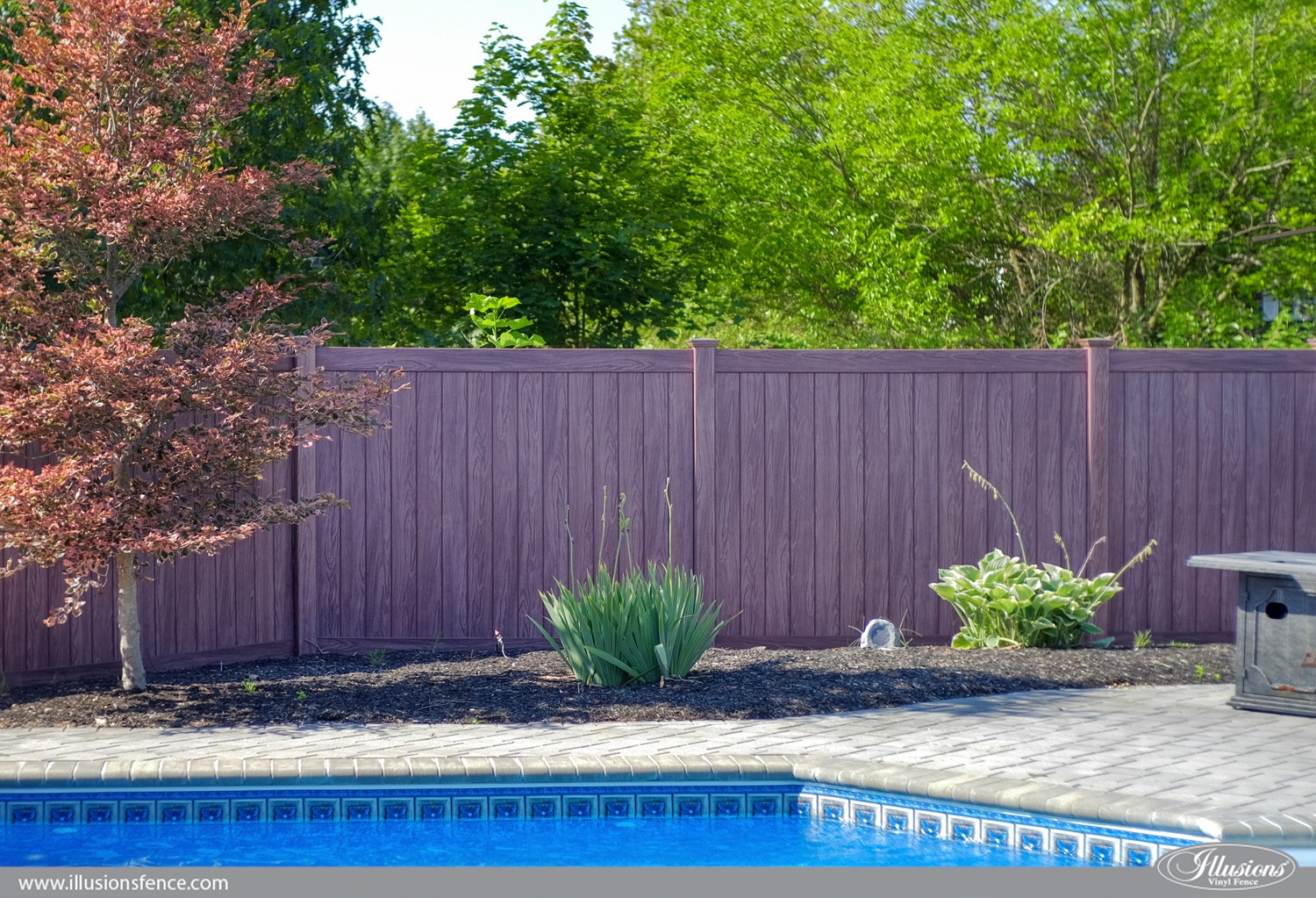 Images of Illusions PVC Vinyl Wood Grain and Color Fence