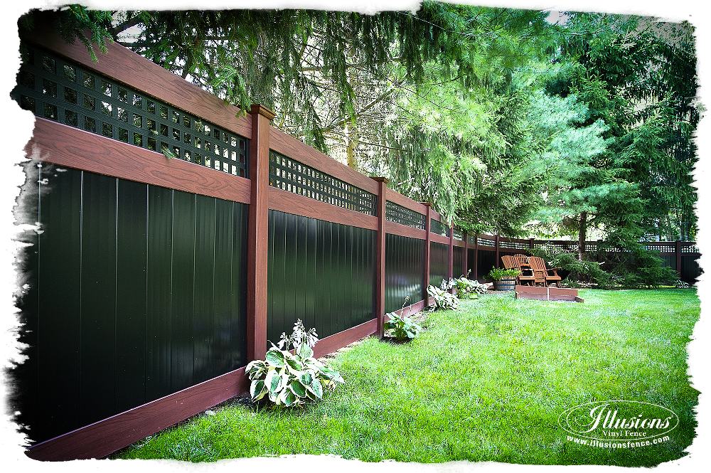 rosewood and black pvc vinyl privacy fence_0001-AS