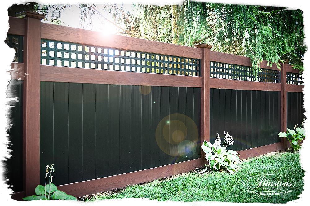 rosewood and black pvc vinyl privacy fence_0003-AS