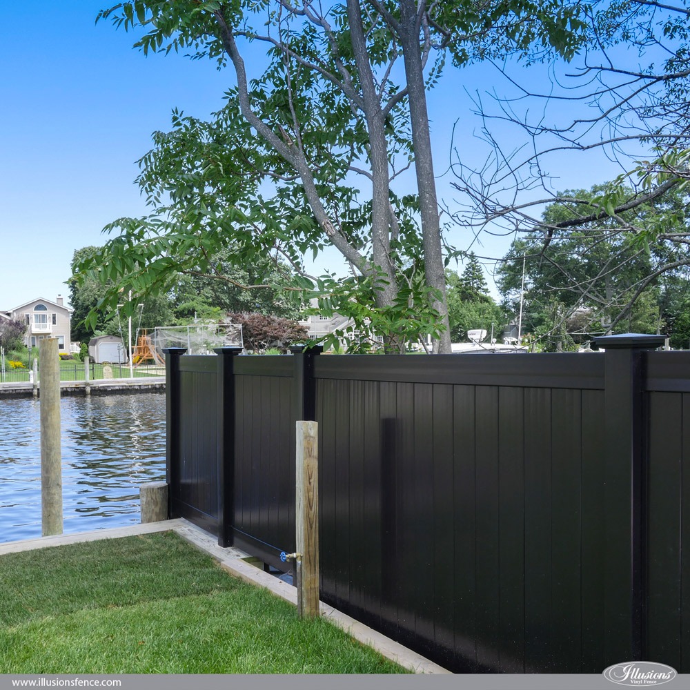 Black Pvc Vinyl Privacy Fencing Panels Illusions Fence