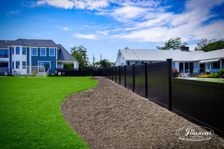 Black PVC Vinyl Privacy Fencing Panels Illusions Fence