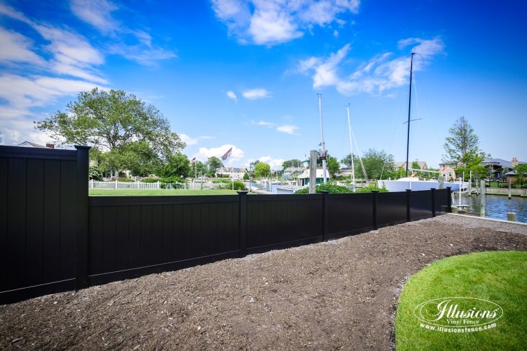 Black PVC Vinyl Privacy Fencing Panels | Illusions Fence