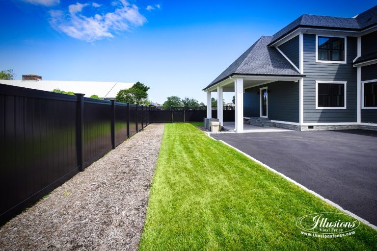 Black PVC Vinyl Privacy Fencing Panels Illusions Fence