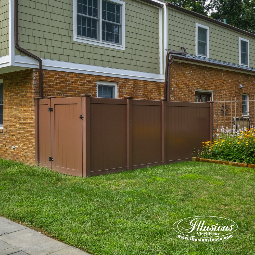 brown vinyl fencing