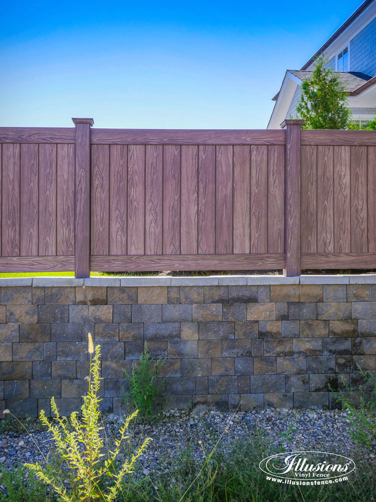 Illusions Walnut PVC Vinyl Fence Illusions