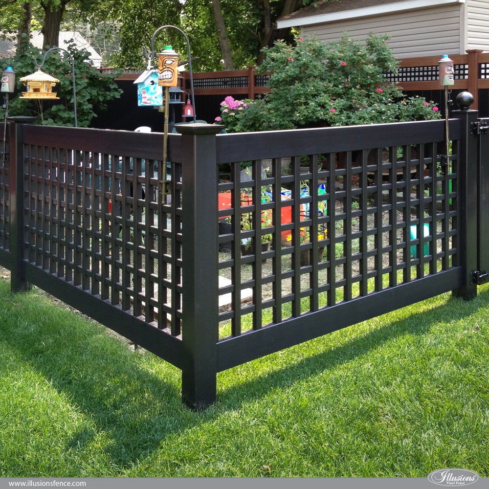 dark brown vinyl lattice panels