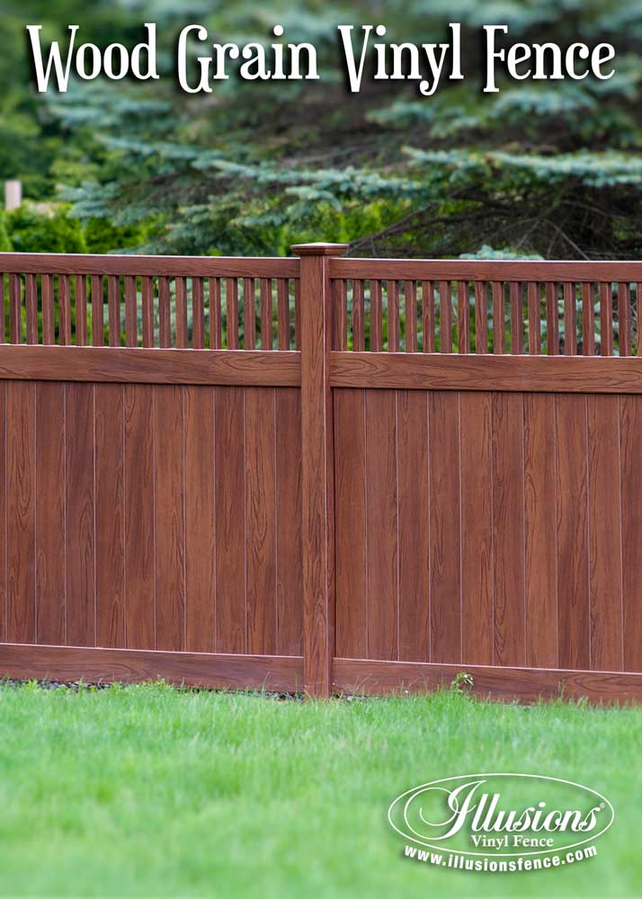 Craftsman Style Fencing Panels and Gates Illusions Vinyl Fence