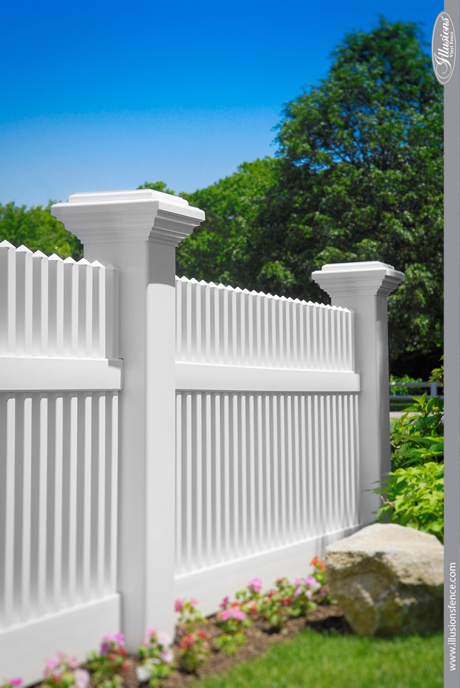 Gorgeous White 8 Inch PVC Vinyl Picket Fence Posts 