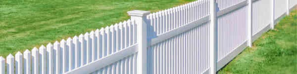 White PVC Vinyl Illusions Straight Top Picket Fence