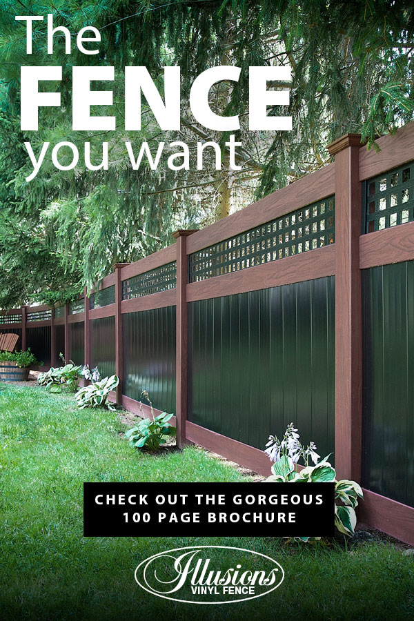 If You Need a Fence, Illusions Rosewood and Black Vinyl Privacy Fence is the Fence You Want #vinylfence #vinylfencing #vinylfences #fence #fences #fencing #fencecompany #fencecontactor #fenceinstaller #fenceideas #poolfence #privacyfence #picketfence #amer