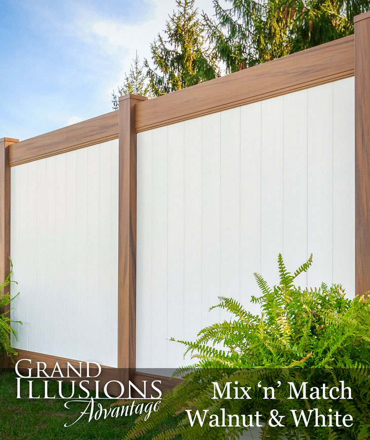 Grand Illusions Advantage Woodgrain Vinyl Fence